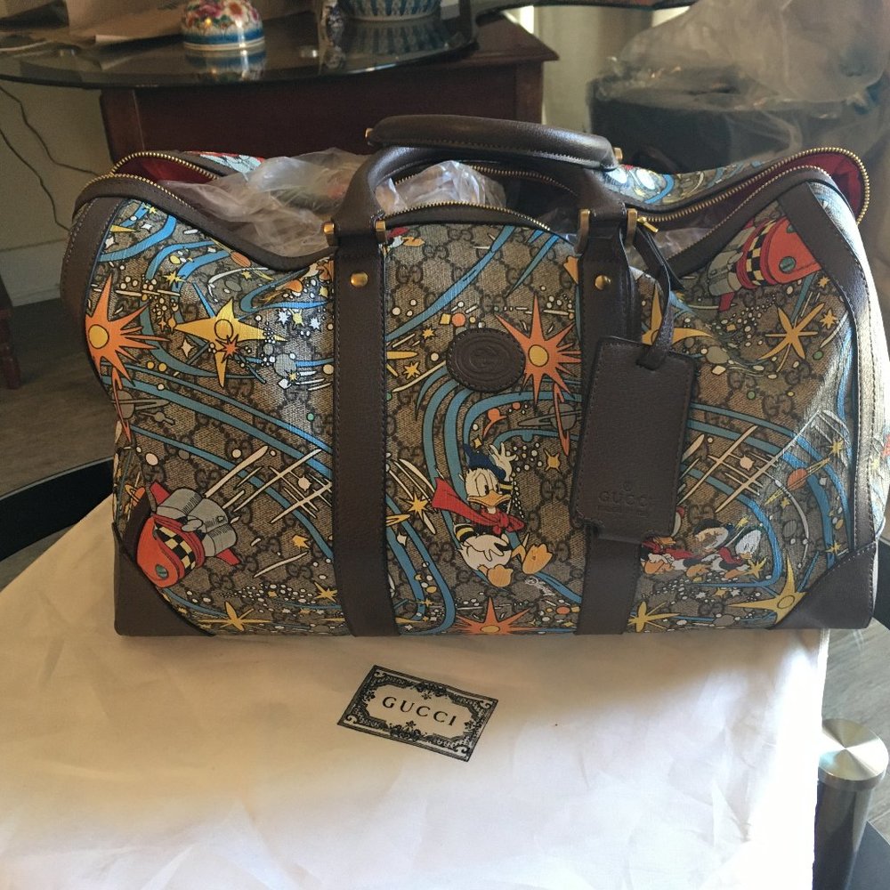 Disney x Gucci Donald Duck Duffel Weekender Bag